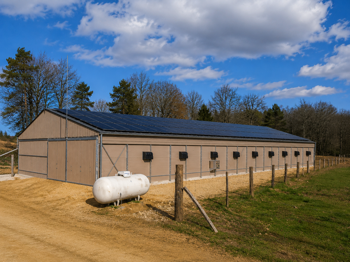 Bâtiment photovoltaïque  pour usage professionnel Tarn